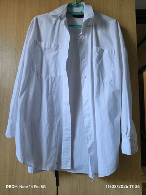 Sinsay Oversized Shirt White Like New
