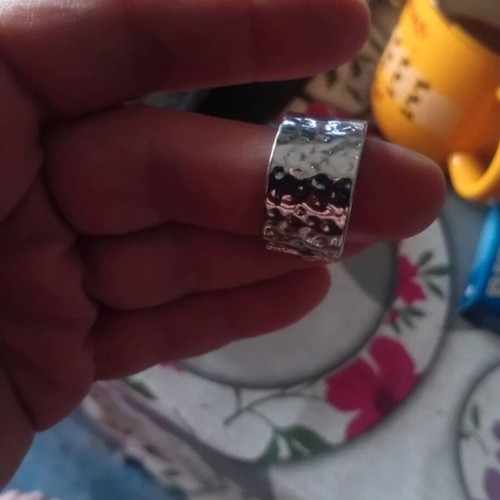 Bijou ring size 8, new, blue and silver