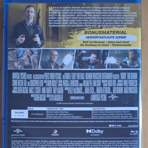 Nobody Blu-ray movie with English and German subtitles