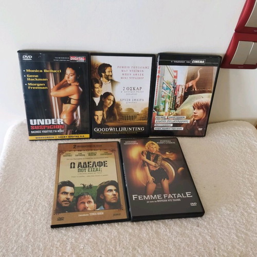 DVD movies 5 pieces like new with subtitles