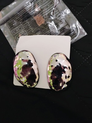 Earrings modern silver new