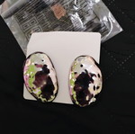 Earrings modern silver new