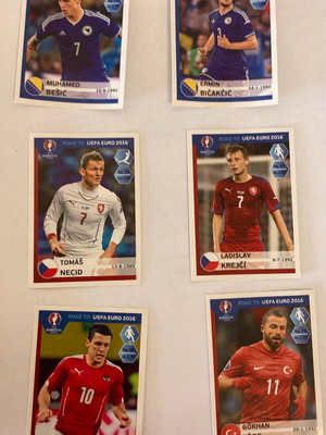 Panini UEFA Euro 2016 France (20,23,39,48,202,378) In good condition Package Price 5.50 Euros