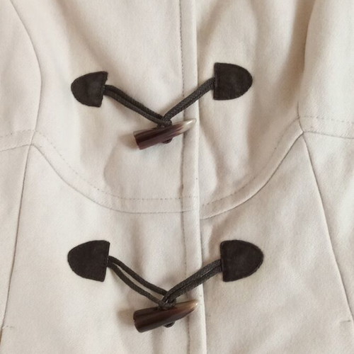 Montgomery beige used, size XS, with modified buttons