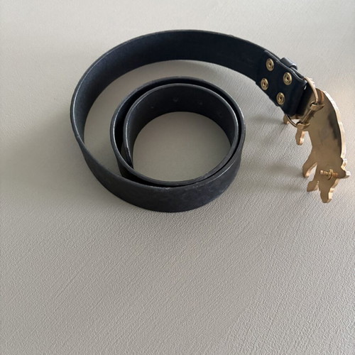 Burton Uninc Men's Leather Belt Size L used, black and gold