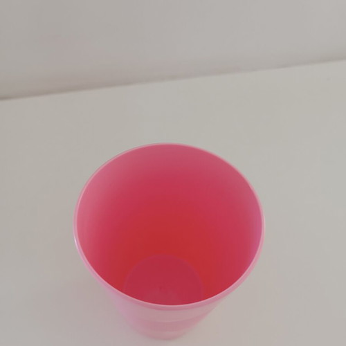 Pink set with cup and bowl new, plastic