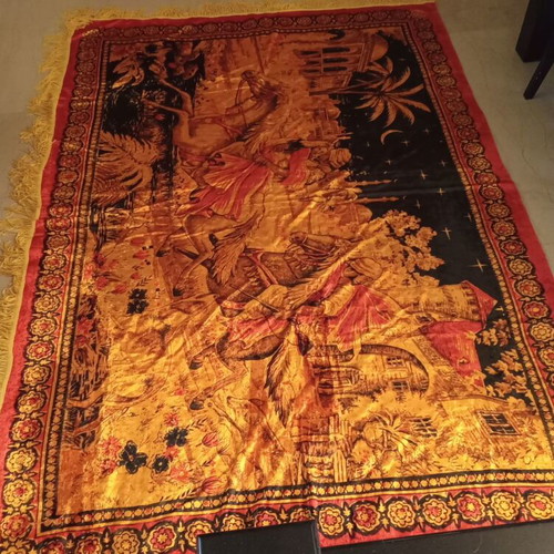 Velvet wall hanging large 1.95 x 1.32 m used