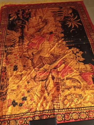 Velvet wall hanging large 1.95 x 1.32 m used