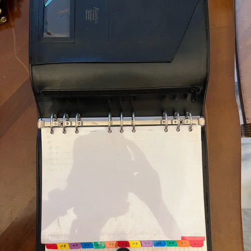 Filofax large size leather new black 23.5x27 cm