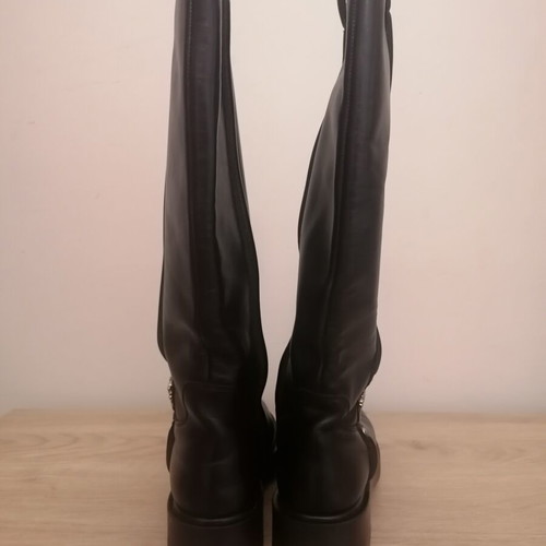 Pinko women's leather knee boots size 39 like new, black