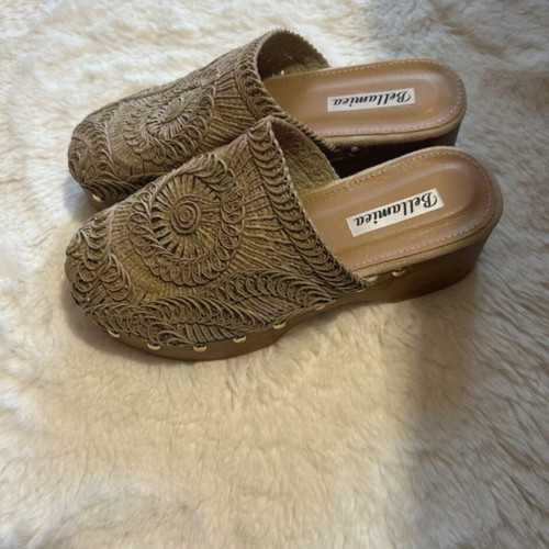 Clogs with heel like new, size 37, beige