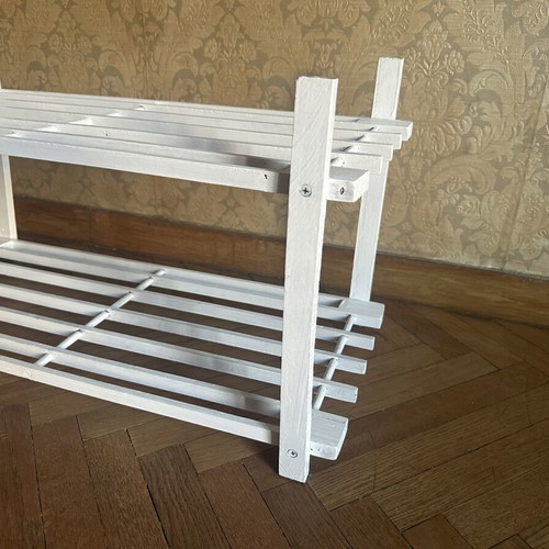 Wooden shoe rack
