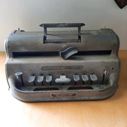 Perkins Brailler typewriter used for braille embossed characters