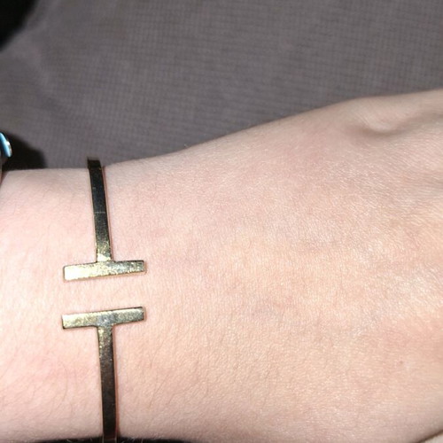 Silver 925 gold-plated bracelet that opens and closes like new, gold color
