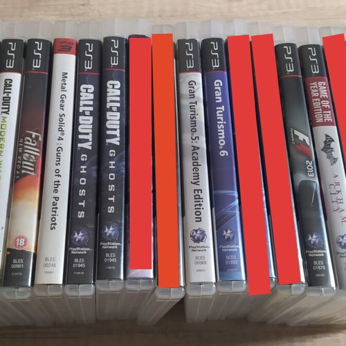 13 PlayStation 3 games, complete with manuals