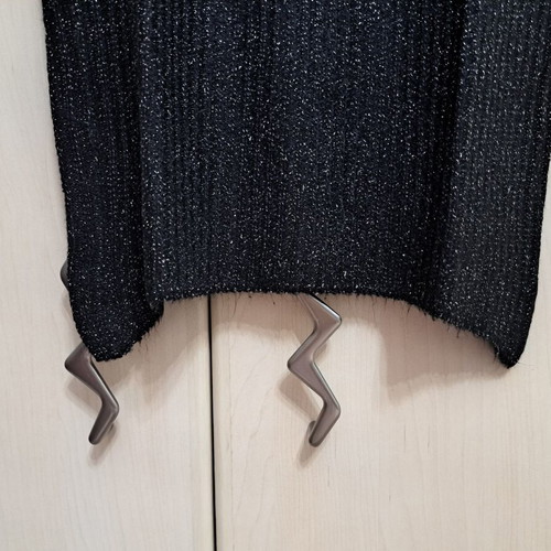 Women's Black Sweater with Silver Thread Turtleneck Like New