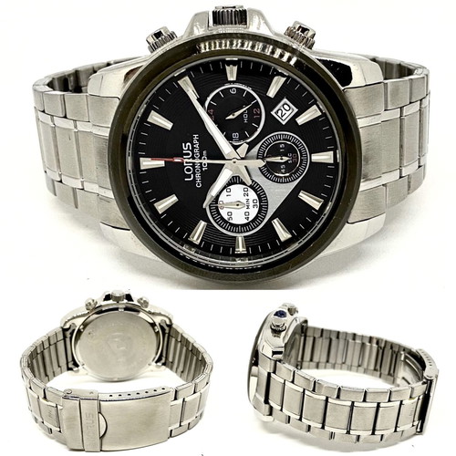 LORUS-SEIKO chronograph 44mm stainless steel, waterproof 100m with sapphire