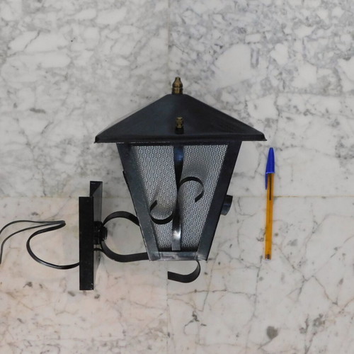Metal wall light lantern vintage, like new