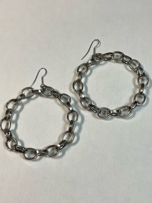 Faux earrings new, silver