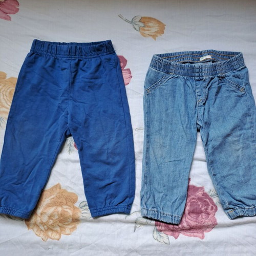 Benetton denim pants and Idexe sweatpants set for 12 months