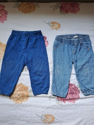 Benetton denim pants and Idexe sweatpants set for 12 months