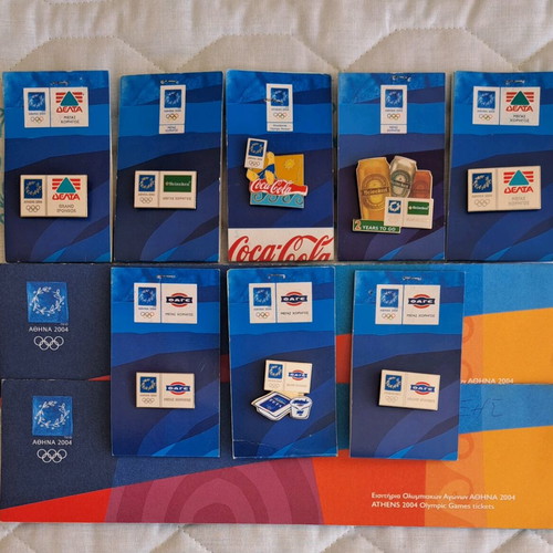 Athens 2004 Olympic Games pins set of 8, new