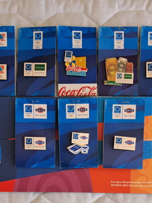 Athens 2004 Olympic Games pins set of 8, new