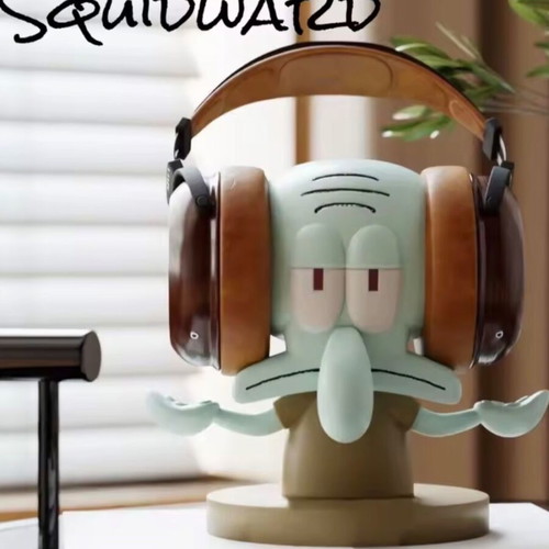 Squidward headphone holder new, printed