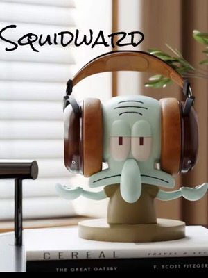 Squidward headphone holder new, printed