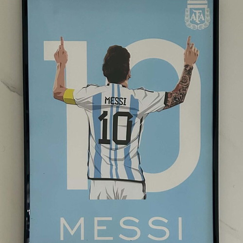 Messi framed poster 30x40cm new