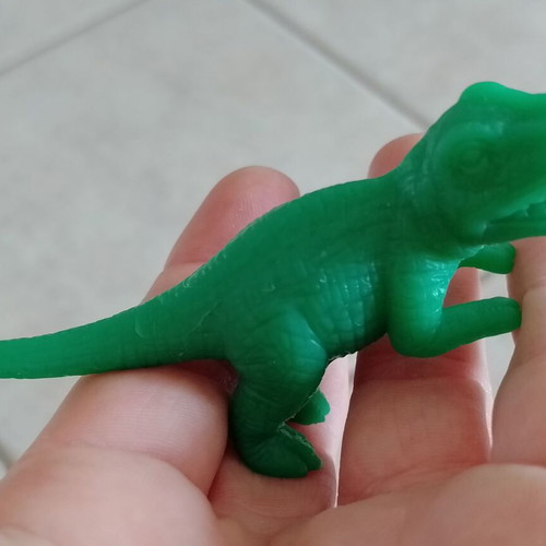 Dinosaur toy set used, 3+1 rubber figures