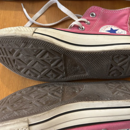 Converse All Star boots used, pink and red, size 37