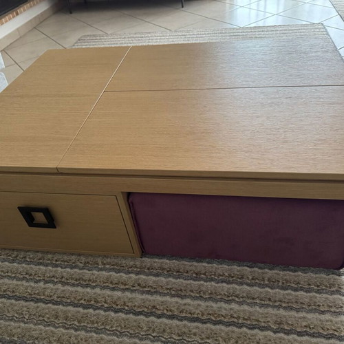 Coffee table new with storage and two stools