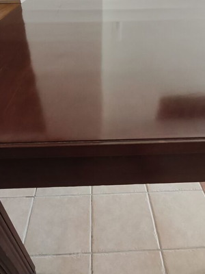 Τραπέζι αντίκα ξύλινο αναπαλαιωμένο με σκαλιστά μασίφ πόδια
