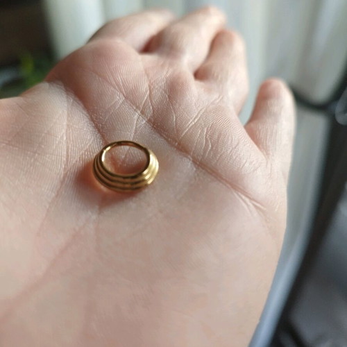 Septum triple clicker ring gold plated surgical steel 316L like new