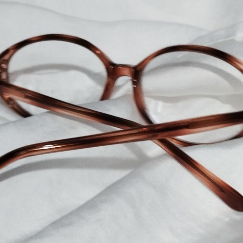 Vintage 90s Italy design eyeglasses brown tortoise shell like new