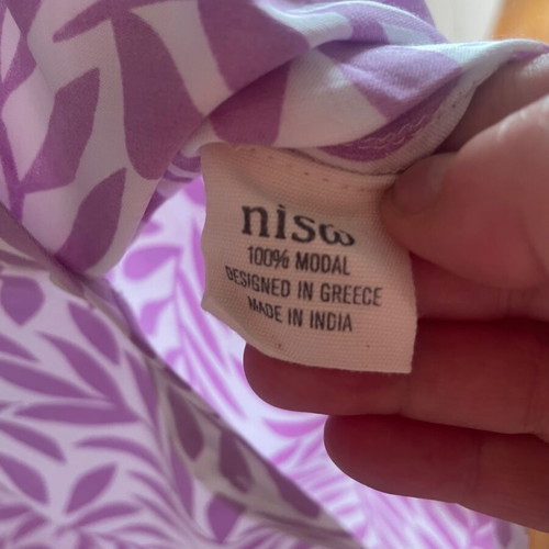 Nisw shirt dress violet with white floral, like new, size M