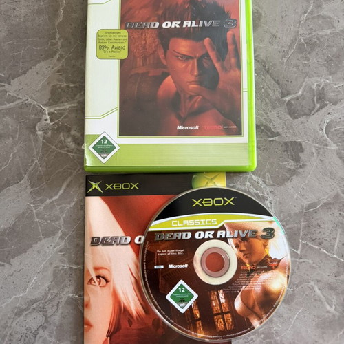 Dead Or Alive 3 Xbox PAL Edition used, action adventure fighting