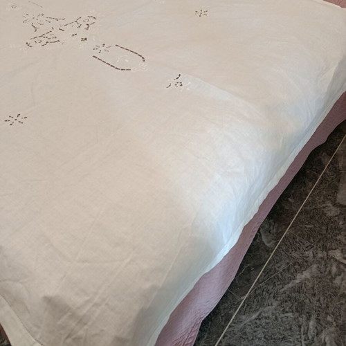 Τραπεζομάντηλο λινό χειροποίητο άριστο 146×176