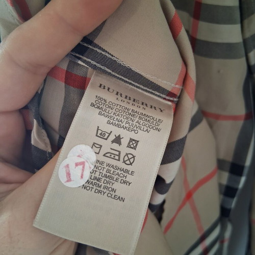 Burberry shirt unisex large, excellent condition, beige and brown