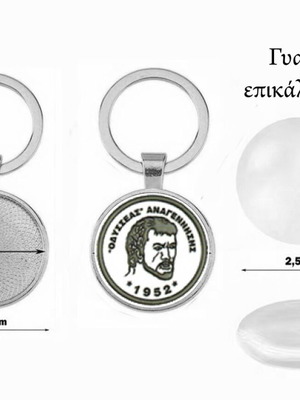 Μπρελόκ Οδυσσέας Αναγέννησης Σερρών καινούργιο, επικάλυψη ακρυλικό γυαλί