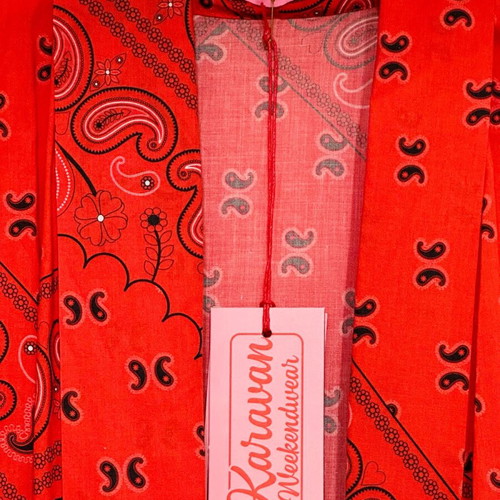 Karavan Bandana kimono-skirt set new, black-red