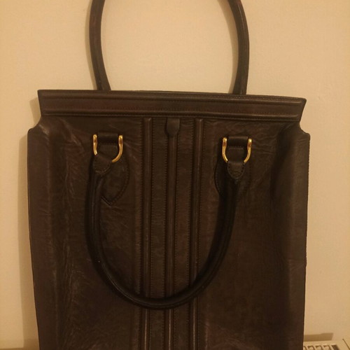 Trussardi leather brown shoulder bag like new