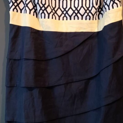 Shift dress Connected Apparel color-block tiered, new plus size