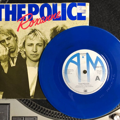 The Police Roxanne 7" Blue Vinyl single like new, rock