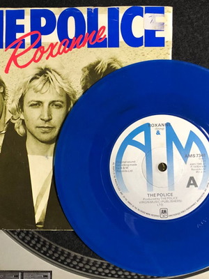 The Police Roxanne 7" Blue Vinyl single like new, rock