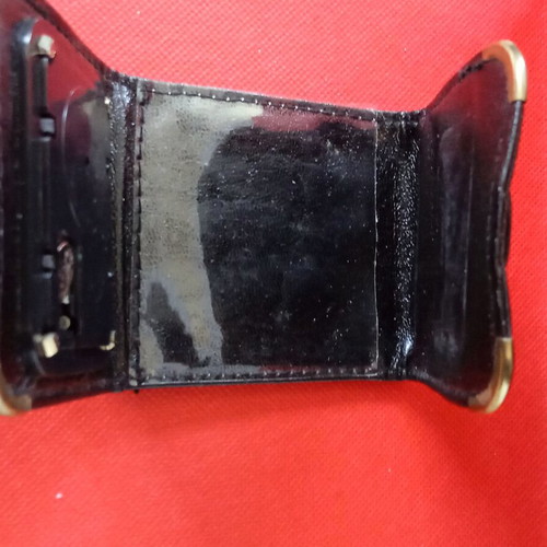 Vintage British Airways Engineering clock used, leather case