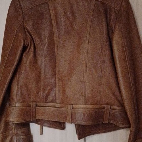 Women's leather jacket Cognac by Sarafis used