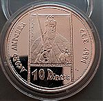  ANDORRA 10 DINERS 1992 "Customs Union" PROOF SILVER