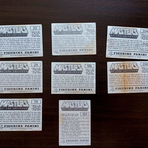 Panini Masters of the Universe Sticker Set 8 Retro 80s Like New